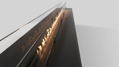 Automatischer Bioethanol-Brennereinsatz mit einer Brennerlänge von 2000 mm