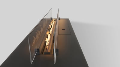 Automatischer Bioethanol-Brenneinsatz mit 700 mm Brennerlänge