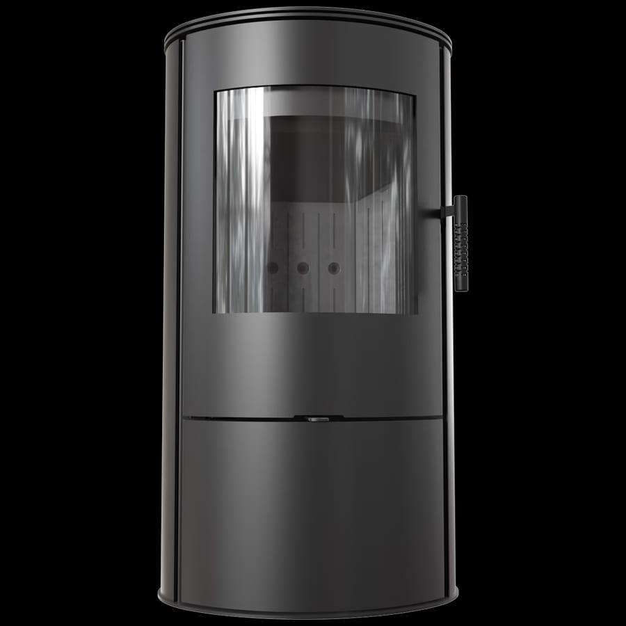 Kaminofen aus Stahl KRATKI ROLLO Ø 150 7 KW SCHWARZE THERMOTEC-AUSKLEIDUNG Satz